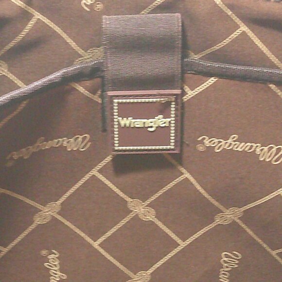 Wrangler Southwestern Aztec Mexican Style Print Canvas Wide Full Zip Tote Bag - Picture 12 of 14